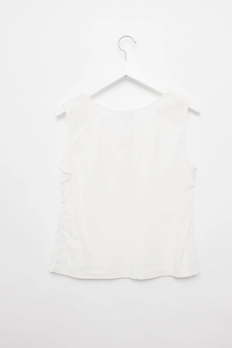 0051_LINEN COTTON SUMMER TOP