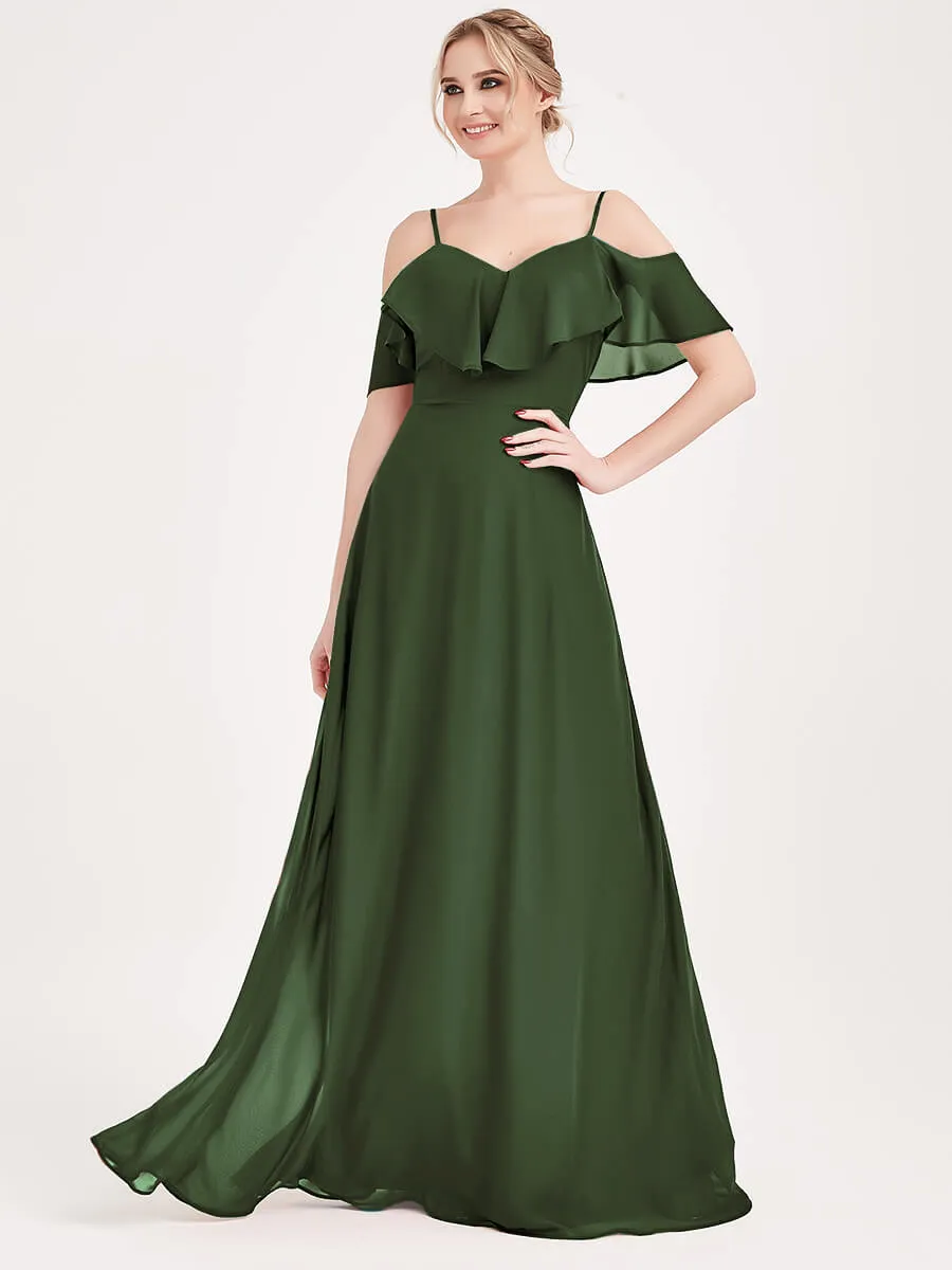 1 Of 3 Ways Cap Sleeve Olive Chiffon Convertible Bridesmaid Dress