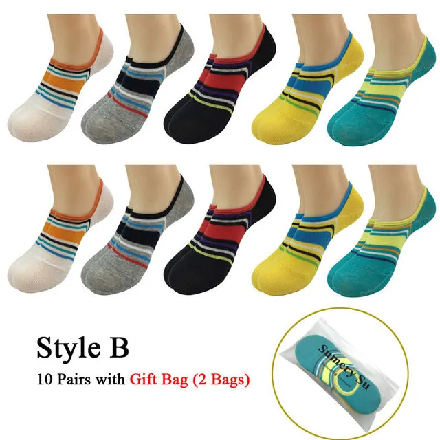 10 Pairs Lot Summer Casual Cotton Healthy 3 Styles Ankle Socks for Men