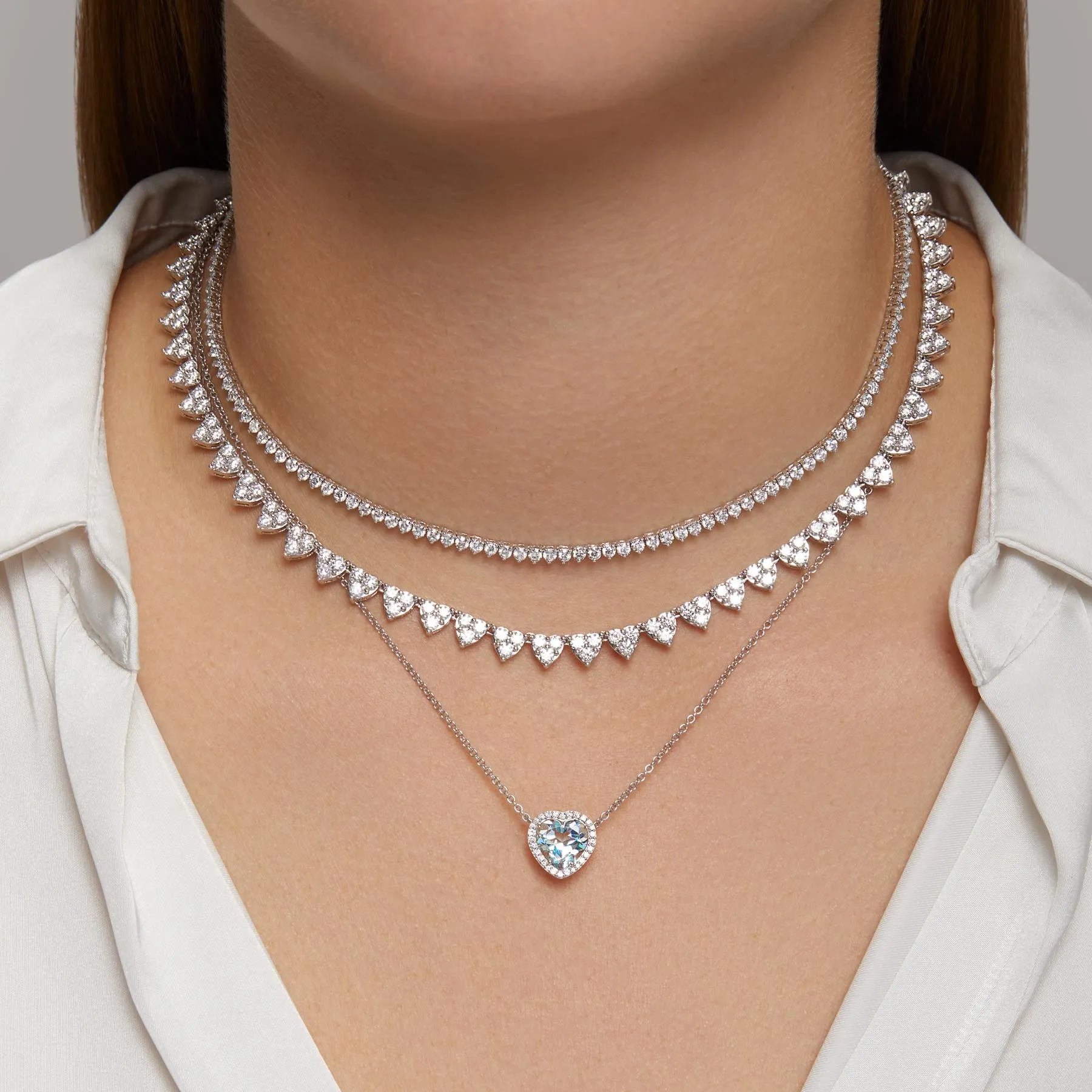 14KT White Gold Diamond Liora Necklace