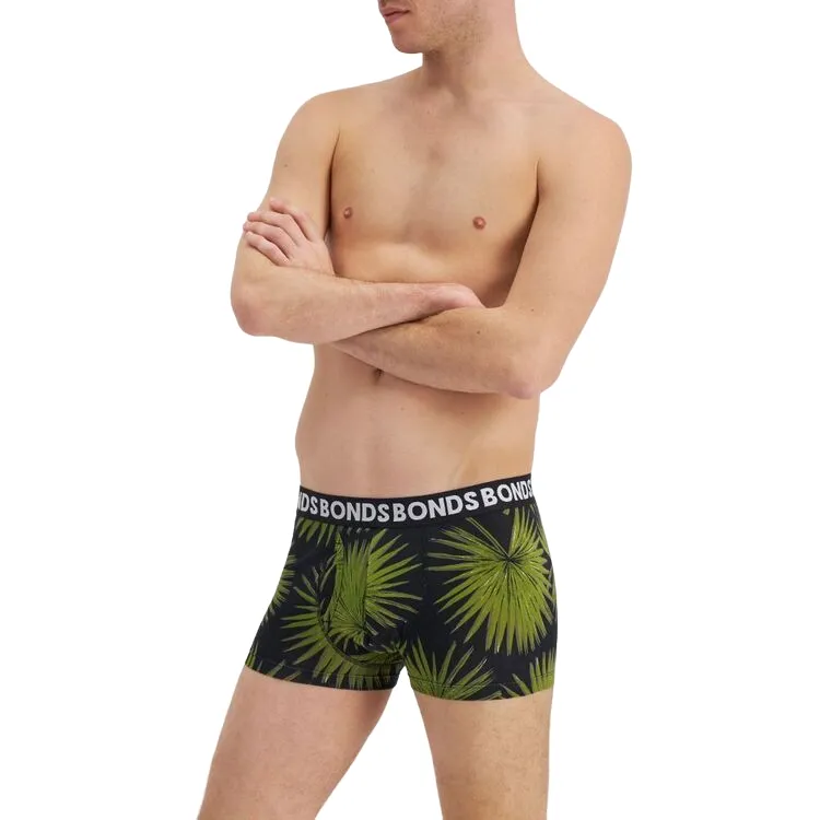 15 Pairs X Bonds Mens Everyday Trunks Cotton Leaf Print Pack