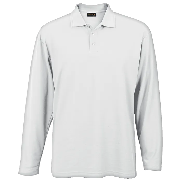 175g Pique Knit Long Sleeve Golfer Mens