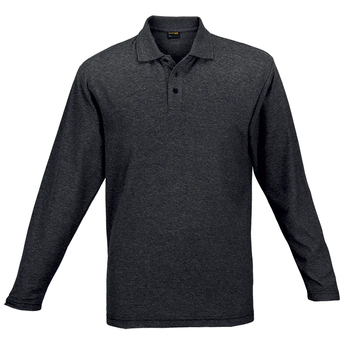 175g Pique Knit Long Sleeve Golfer Mens