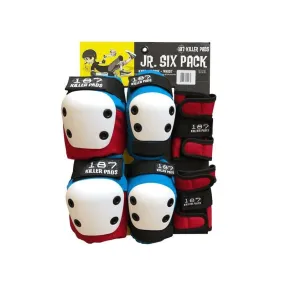 187 Killer Pads Junior Six Pack Pad Set Red white blue