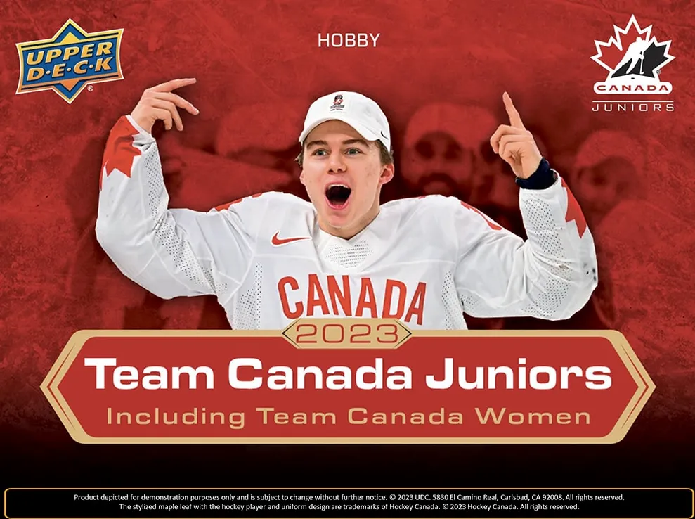 2023 Upper Deck Team Canada Juniors Hockey Hobby Box 15 Packs per Box 6 Cards per Pack