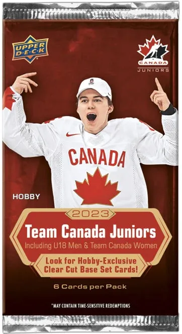 2023 Upper Deck Team Canada Juniors Hockey Hobby Box 15 Packs per Box 6 Cards per Pack