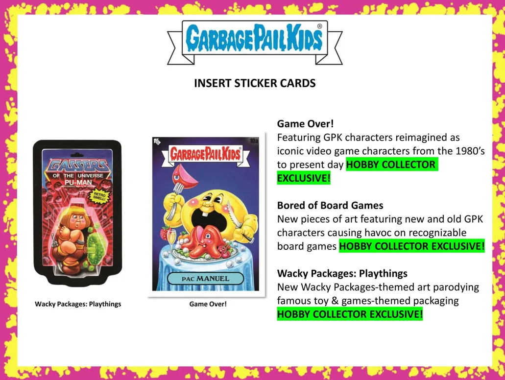 2024 Topps Garbage Pail Kids Series 1: Kids-At-Play Hobby Box 24 Packs per Box, 8 Cards per Pack