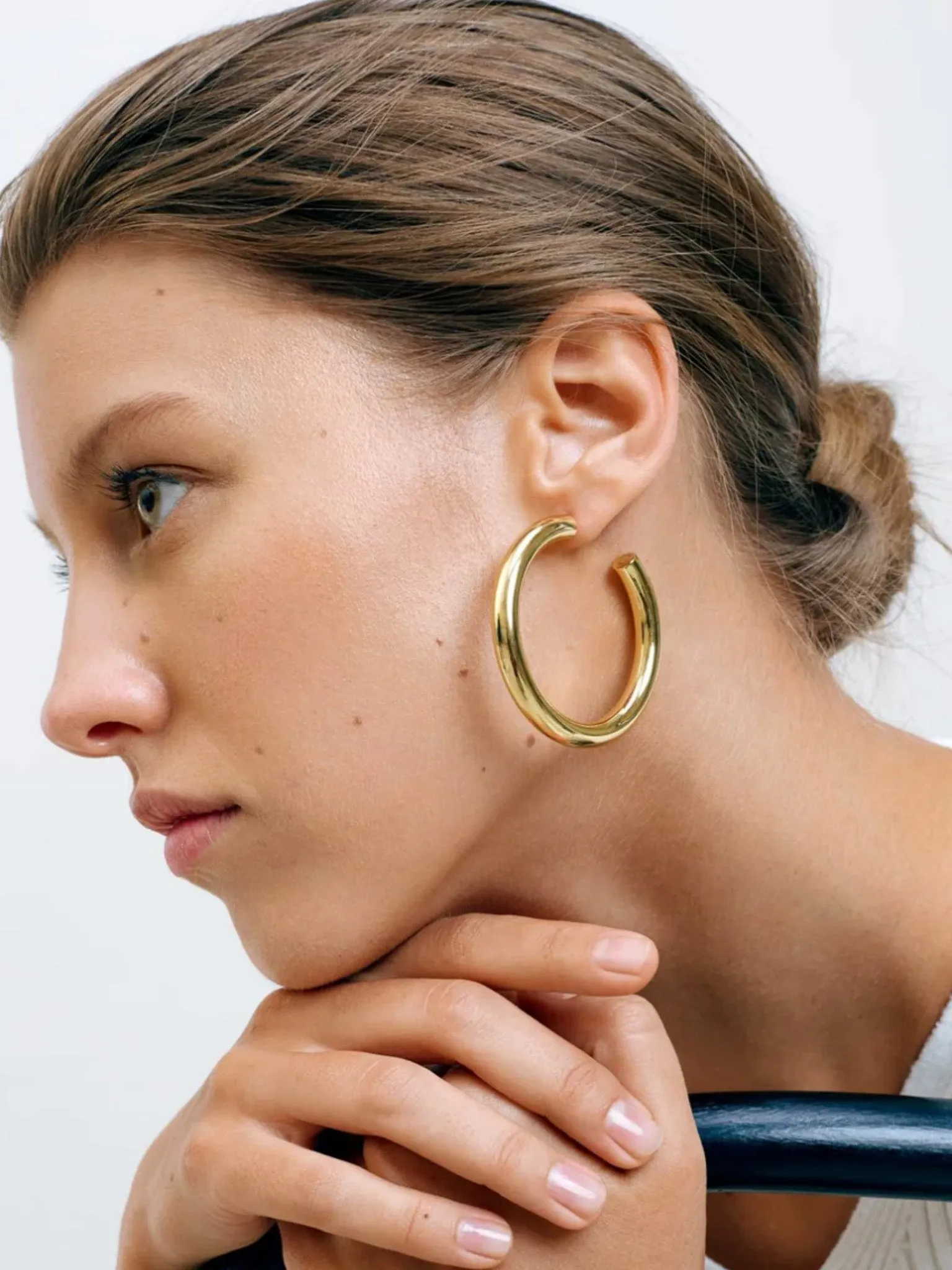 2" Perfect Hoops in Gold- Gold Plated