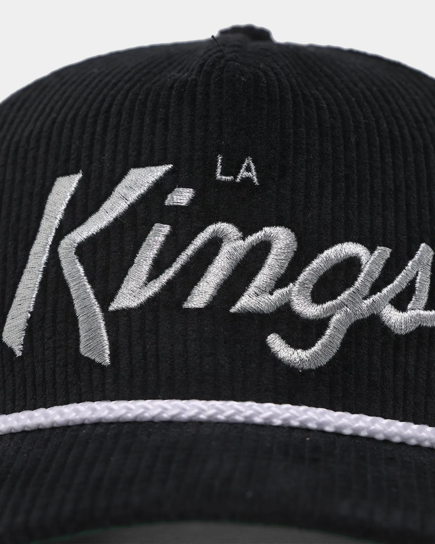 47 Brand Los Angeles Kings 'NHL Corduroy Team Script' Corduroy Crossrope 47 Hitch Snapback Black