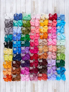 5 Inch Double Layer Bow - 70 Colors Available