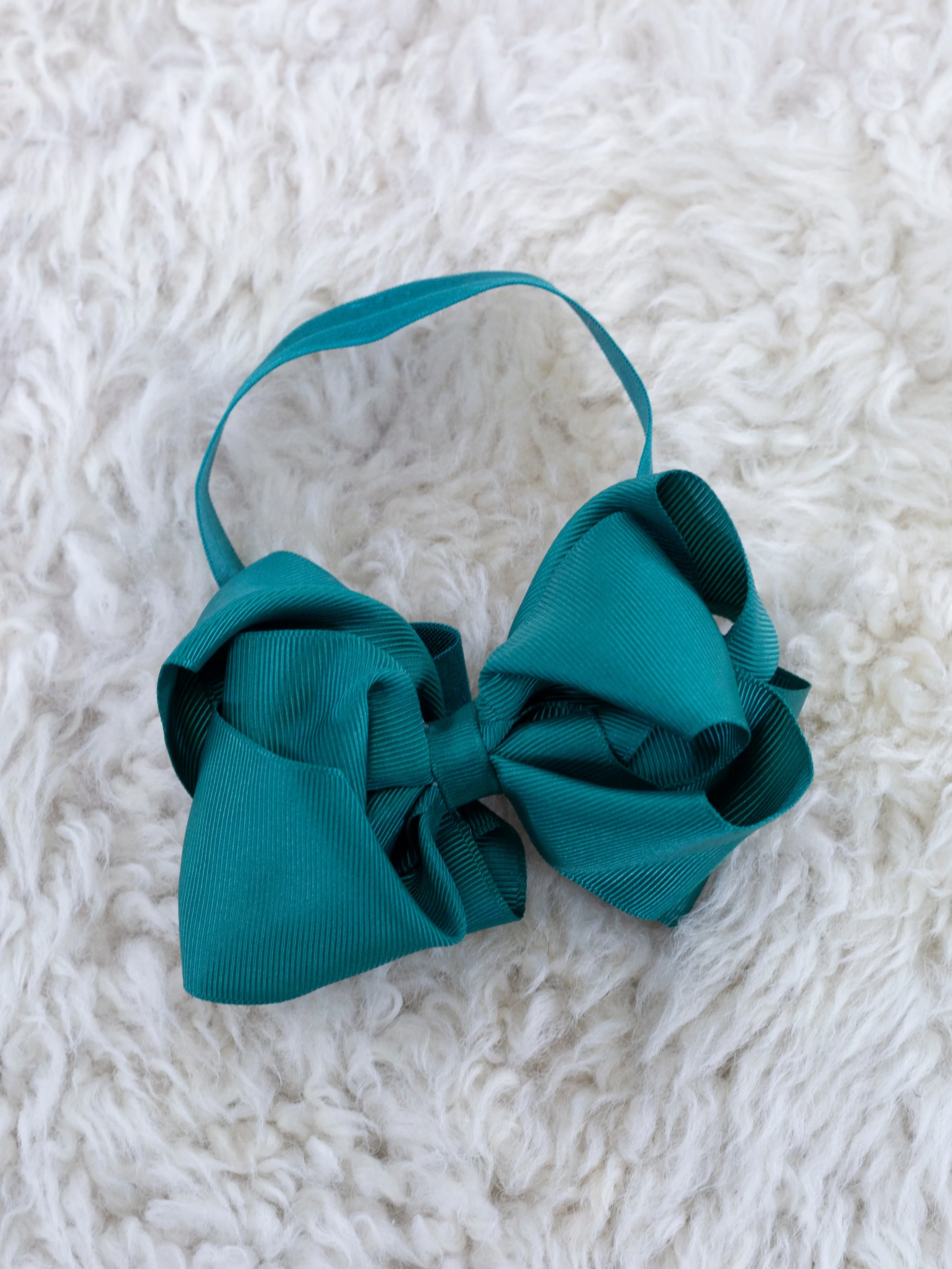 5 Inch Double Layer Bow With Headband - 29 Colors Available