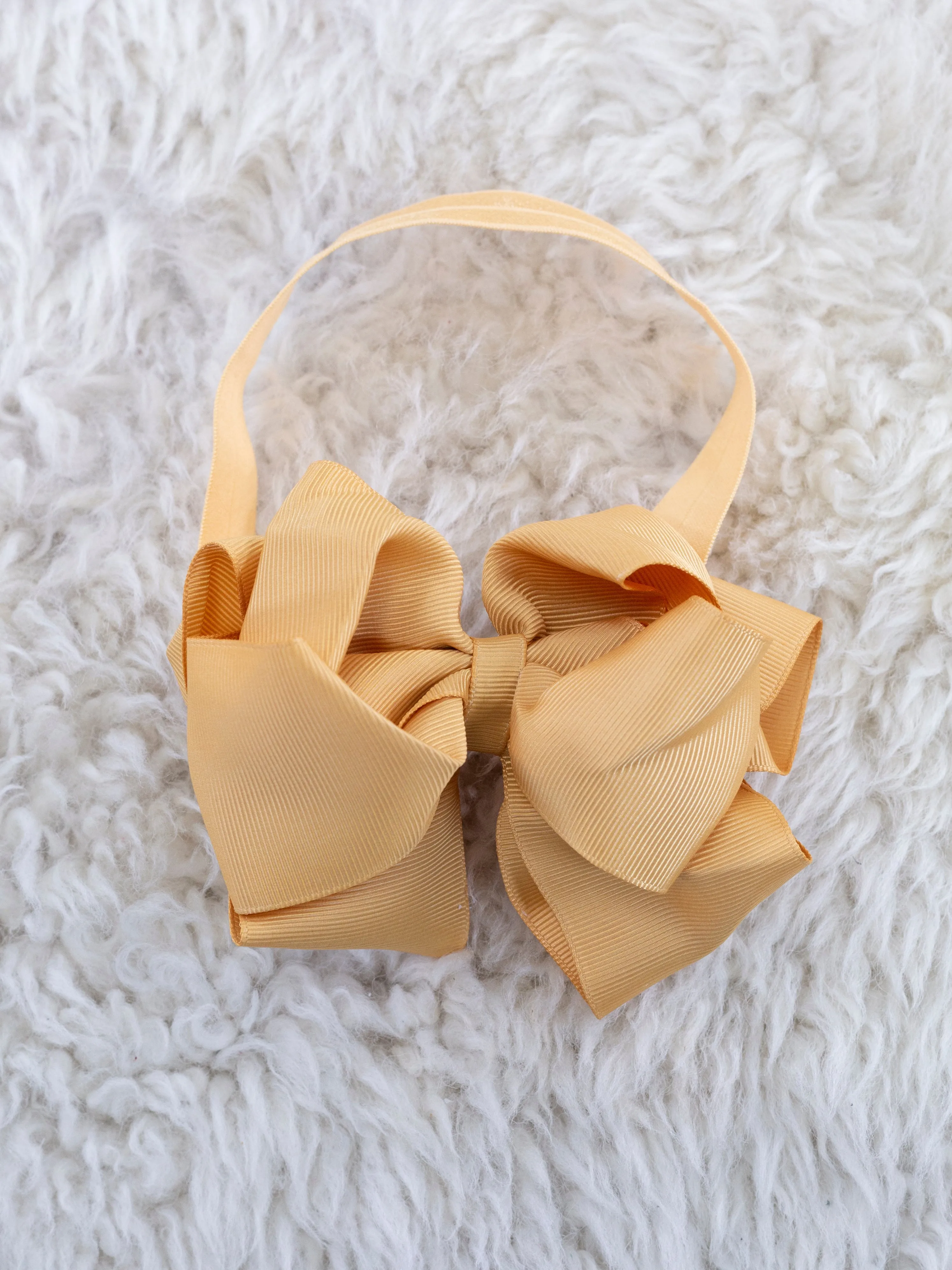 5 Inch Double Layer Bow With Headband - 29 Colors Available