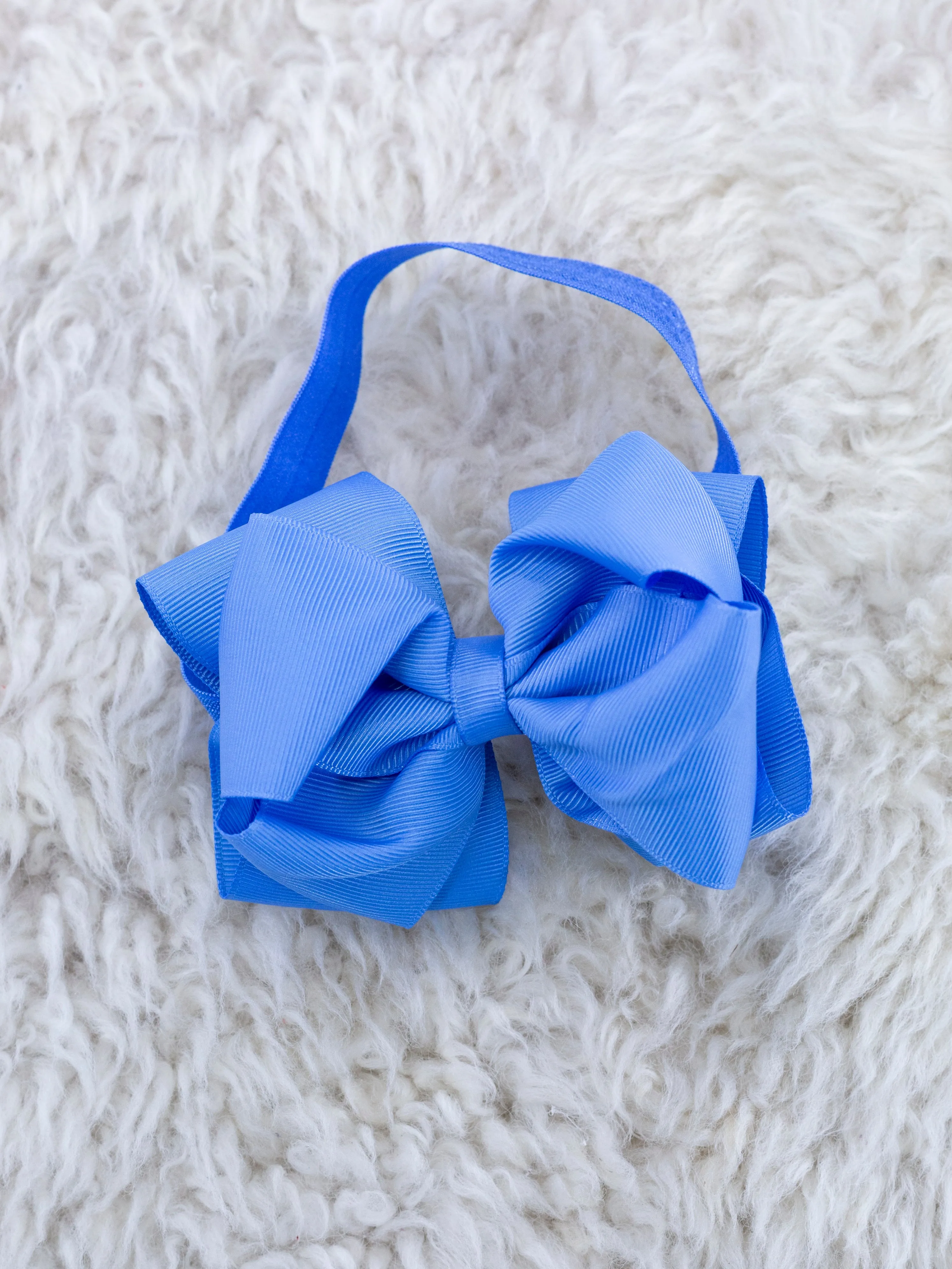 5 Inch Double Layer Bow With Headband - 29 Colors Available