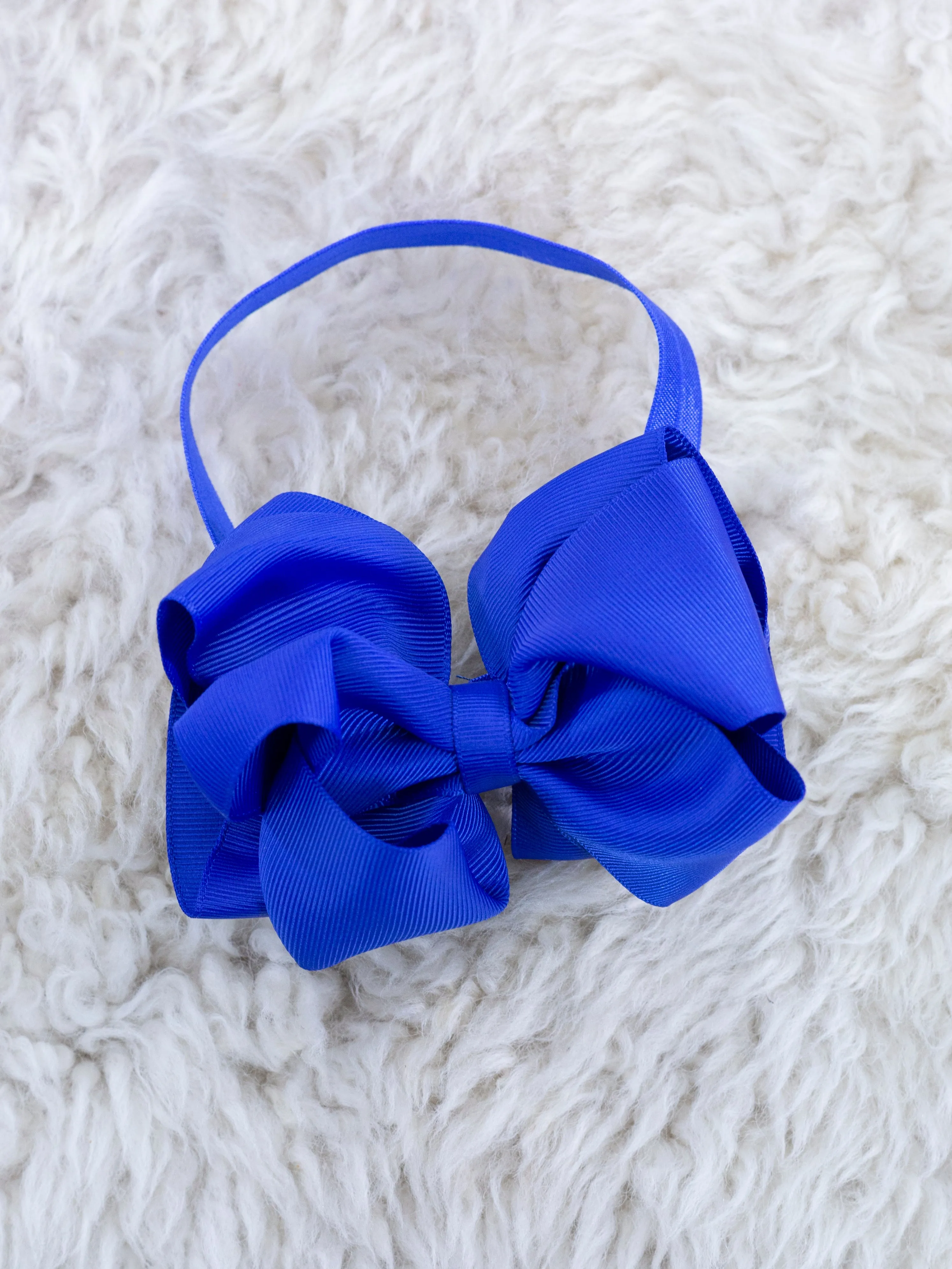 5 Inch Double Layer Bow With Headband - 29 Colors Available