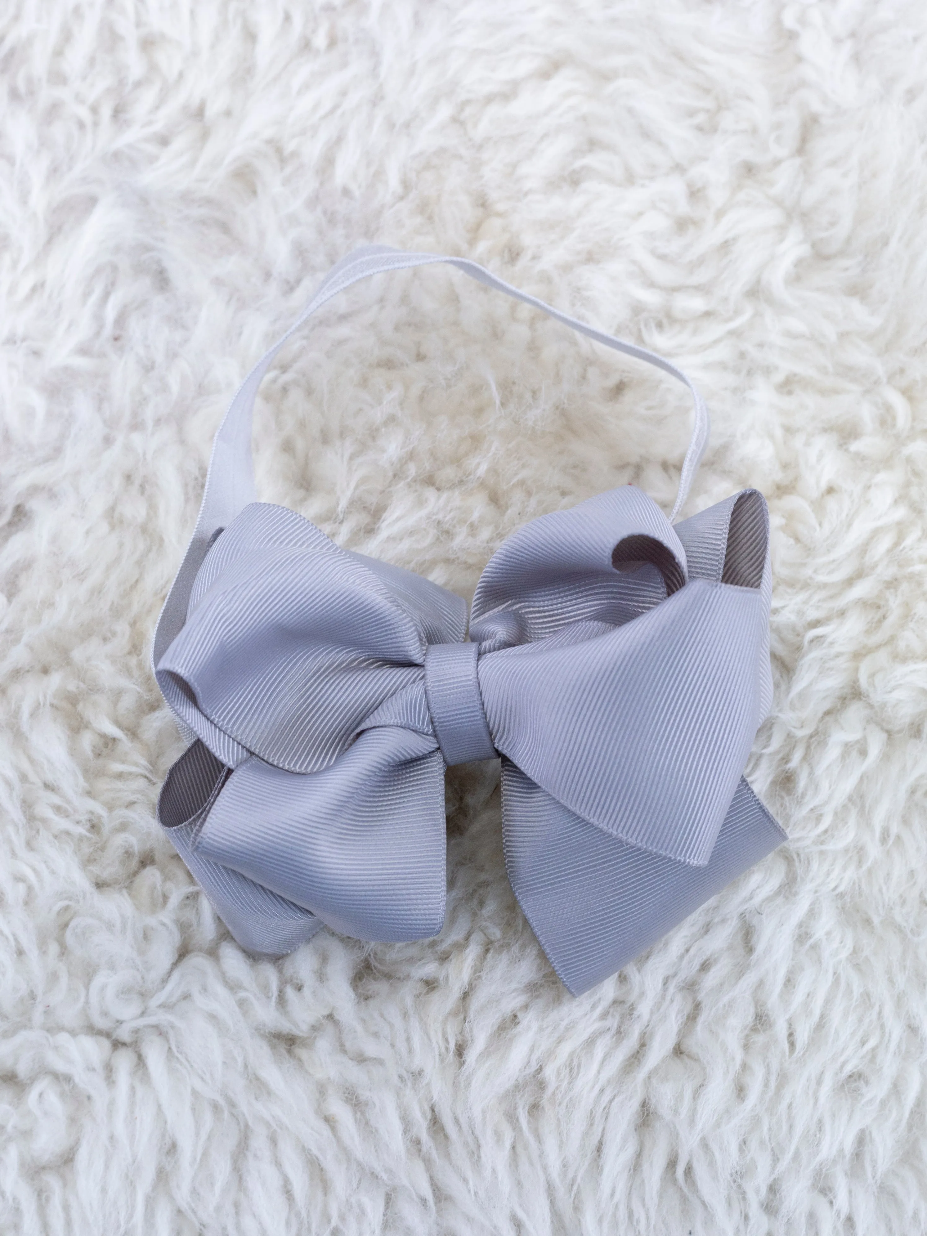 5 Inch Double Layer Bow With Headband - 29 Colors Available