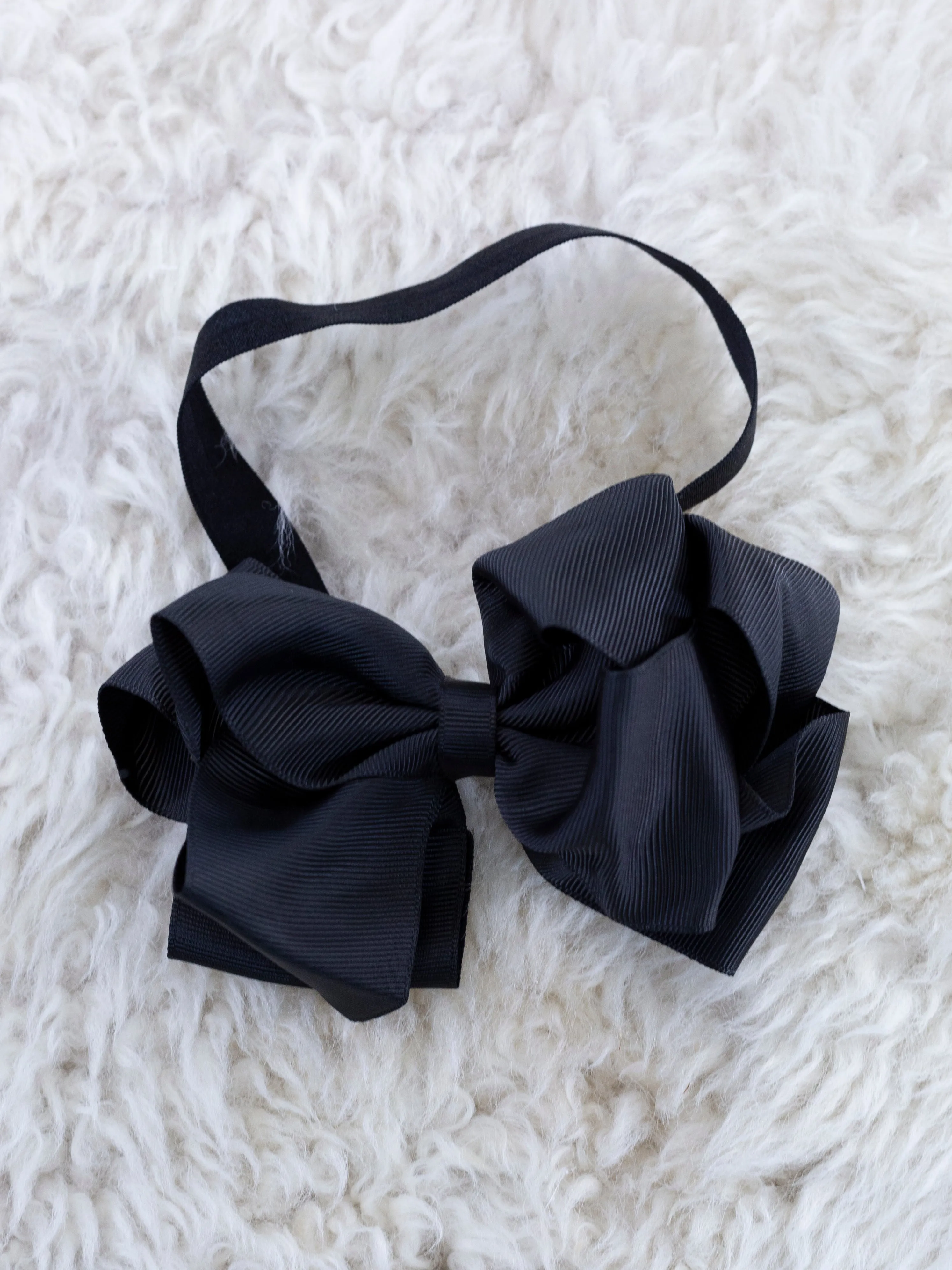 5 Inch Double Layer Bow With Headband - 29 Colors Available