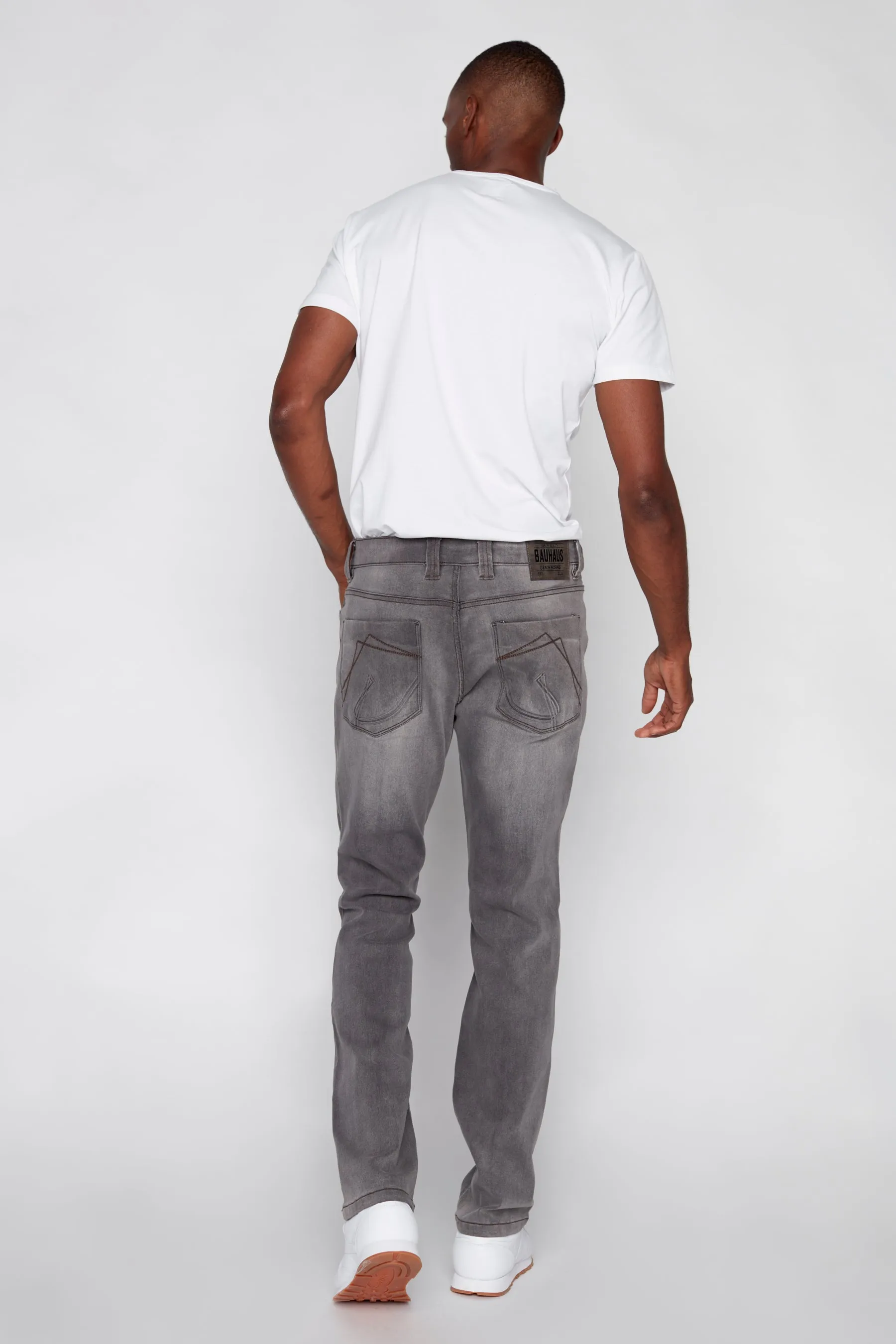 5 Pocket Straight Fit Jeans - Grey Wash