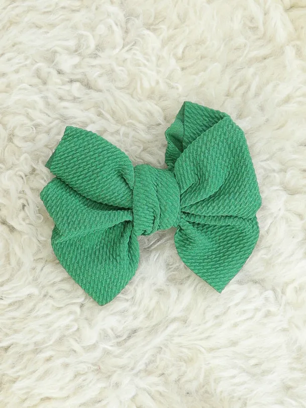 6 Inch Waffle Bow with Alligator Clip - 23 Colors Available