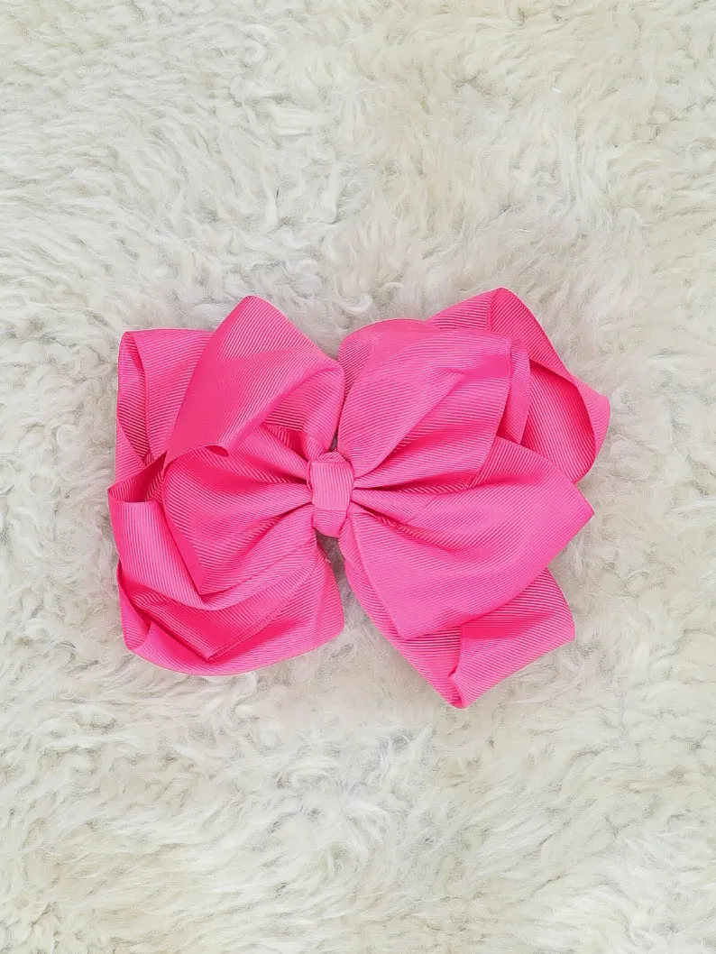 6.5 Inch Double Layer Bow - 40 Colors Available