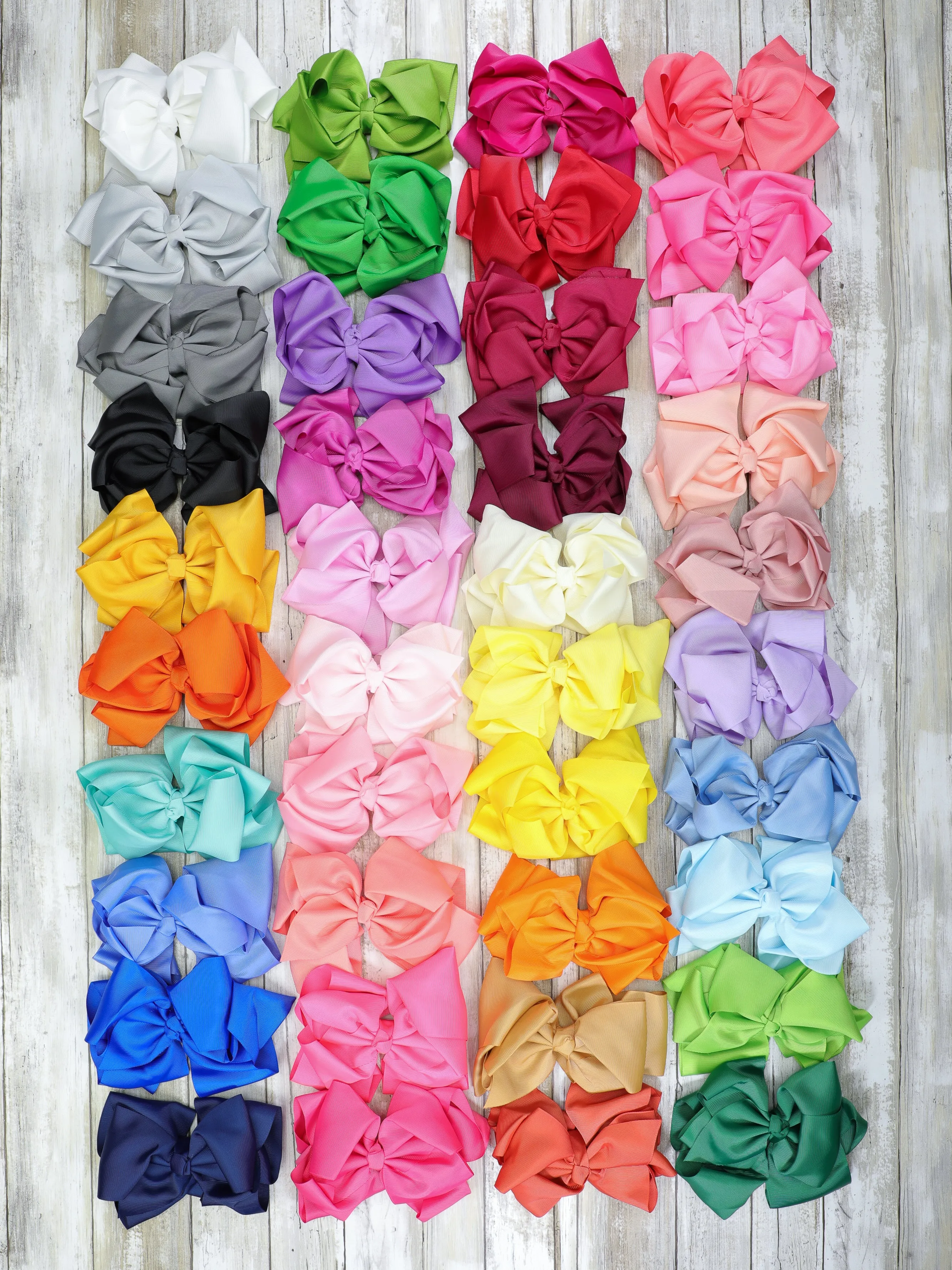 6.5 Inch Double Layer Bow - 40 Colors Available