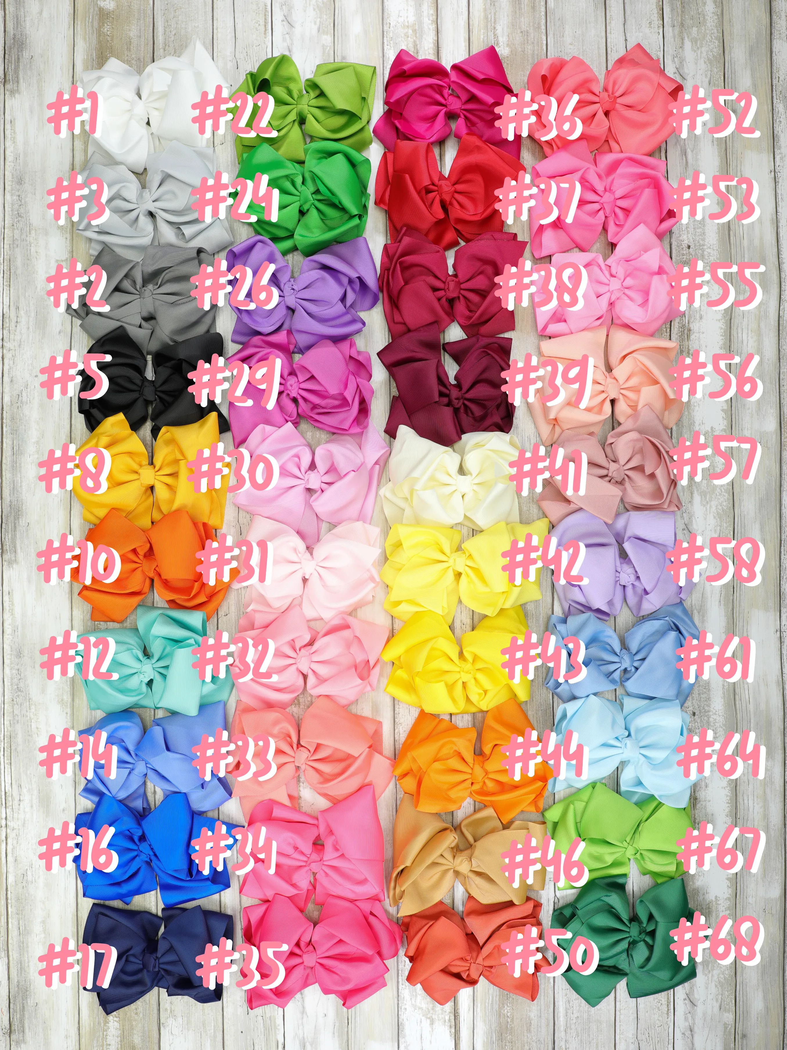 6.5 Inch Double Layer Bow - 40 Colors Available