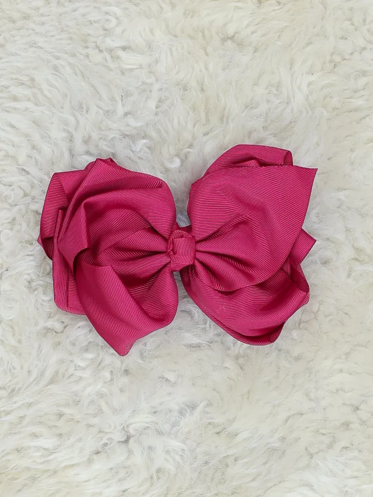 6.5 Inch Double Layer Bow - 40 Colors Available