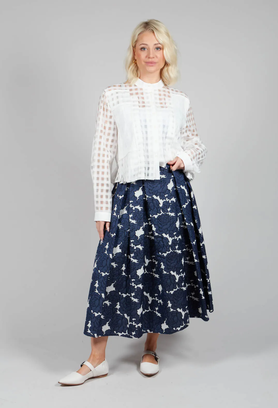 Abey Skirt in Floral Blue