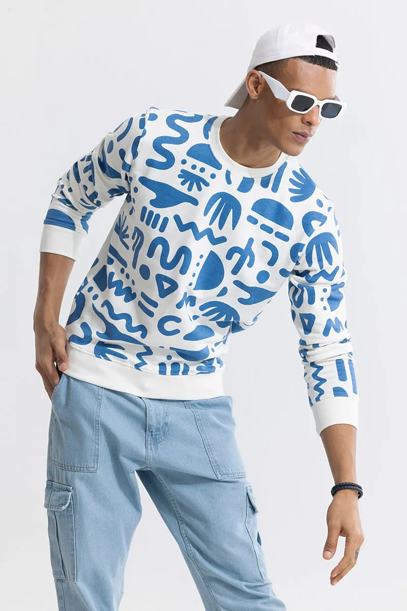 Abstract Desert White Sweatshirt