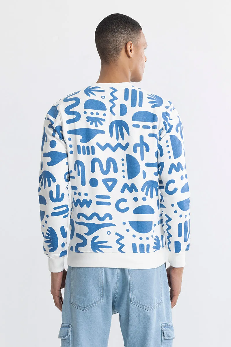 Abstract Desert White Sweatshirt