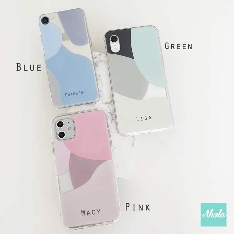 【Abstract Shapes】Soft TPU transparent phone case  抽象形狀名字透明電話軟殼