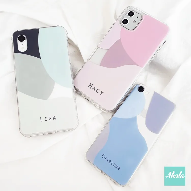 【Abstract Shapes】Soft TPU transparent phone case  抽象形狀名字透明電話軟殼