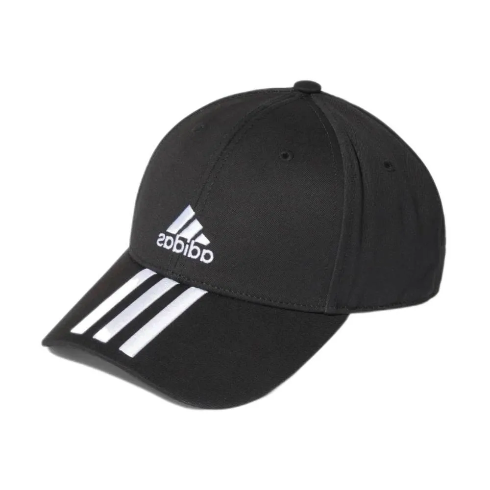 Adidas Baseball 3 Stripes Twill Cap (Black/White/White)