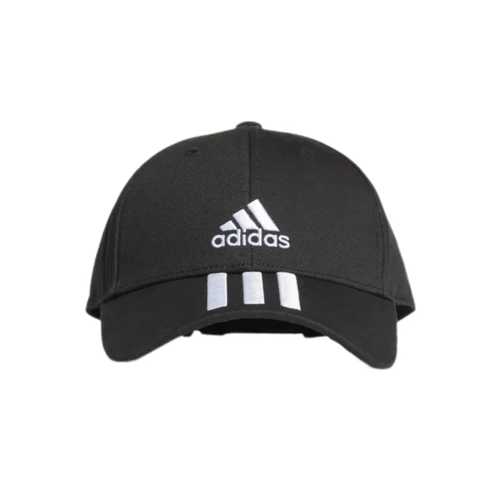 Adidas Baseball 3 Stripes Twill Cap (Black/White/White)