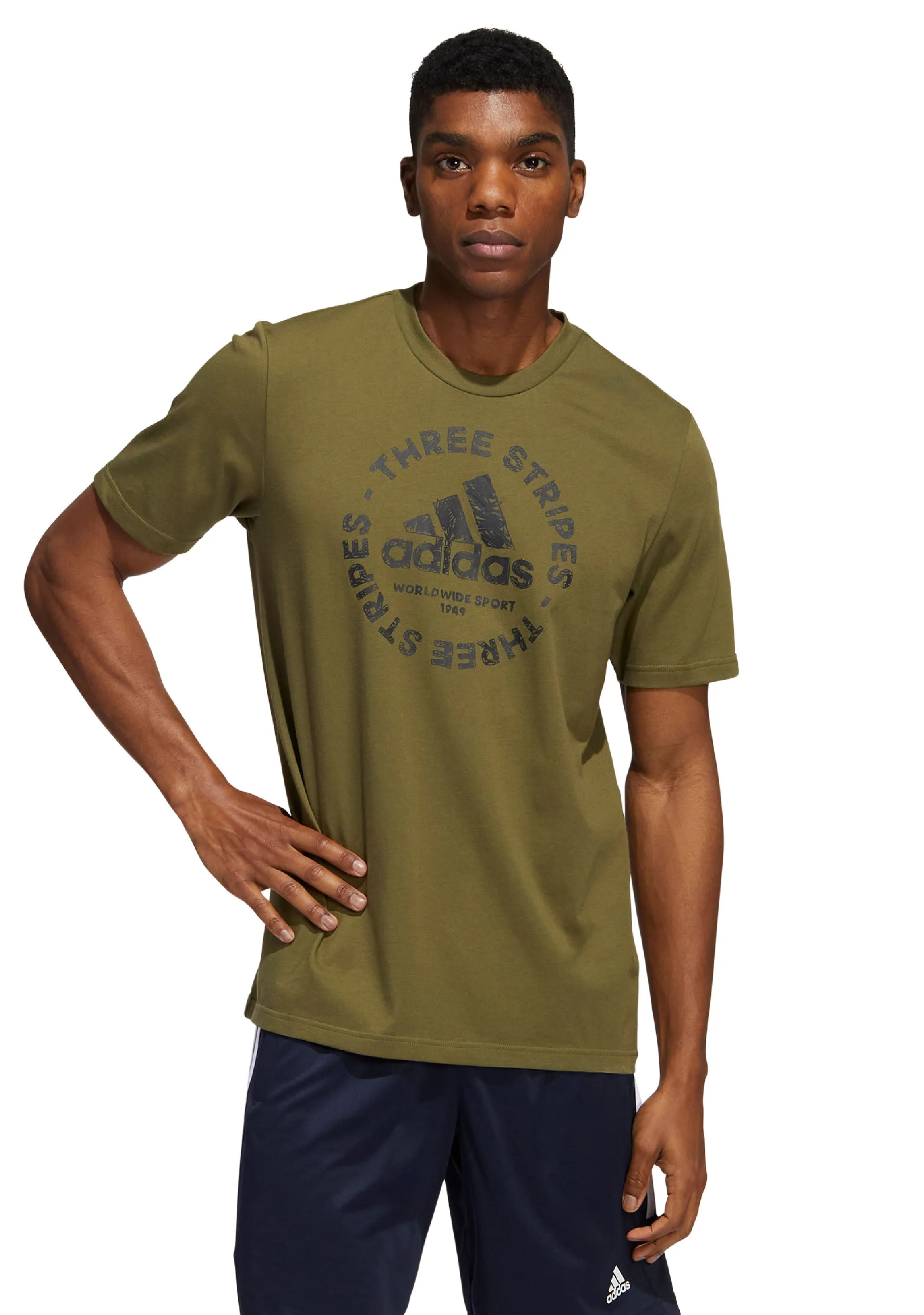 Adidas Mens Sketch Emblem Graphic Tee <br> HK6766