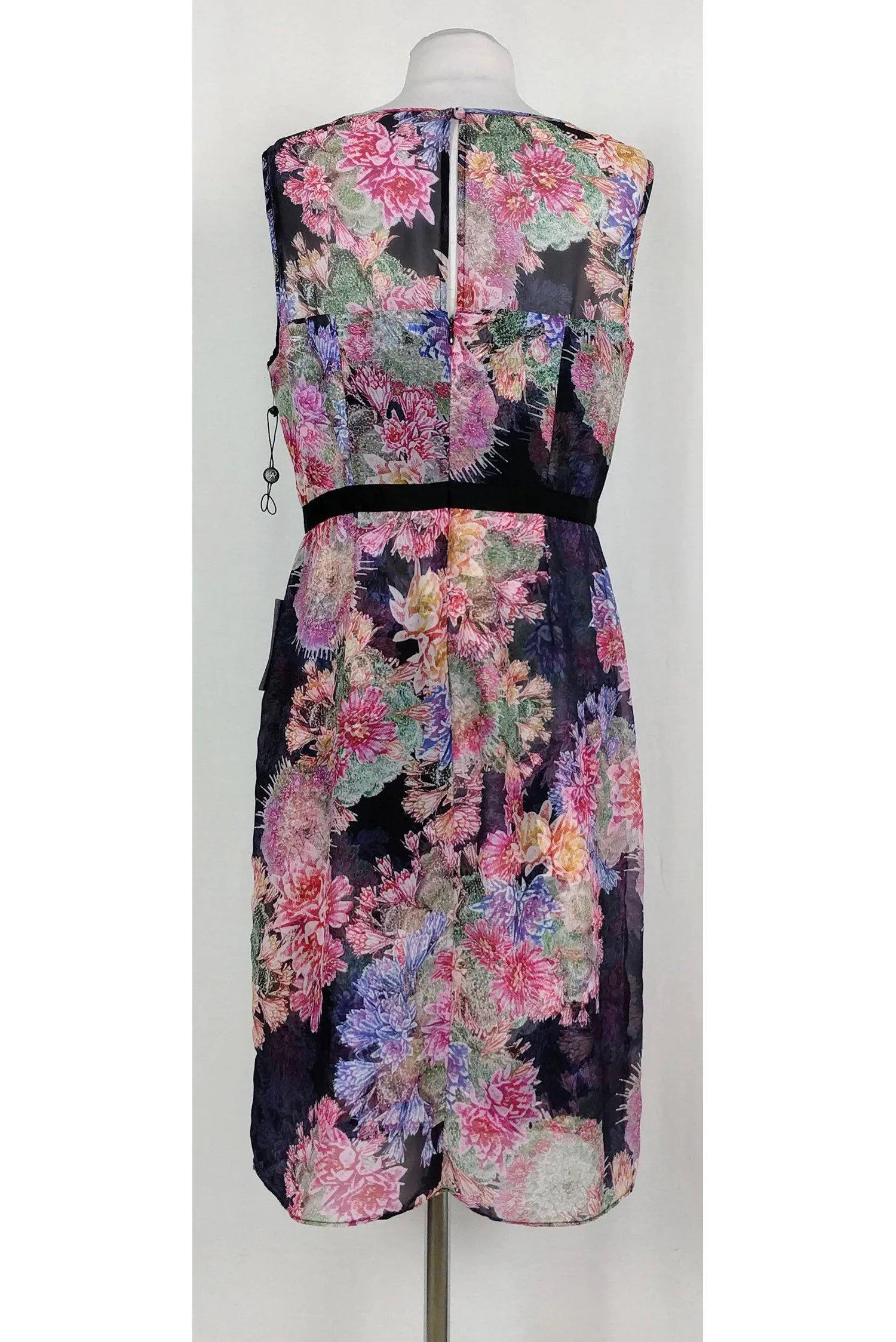 Adrianna Papell - Sheer Floral Sheath Dress Sz 10