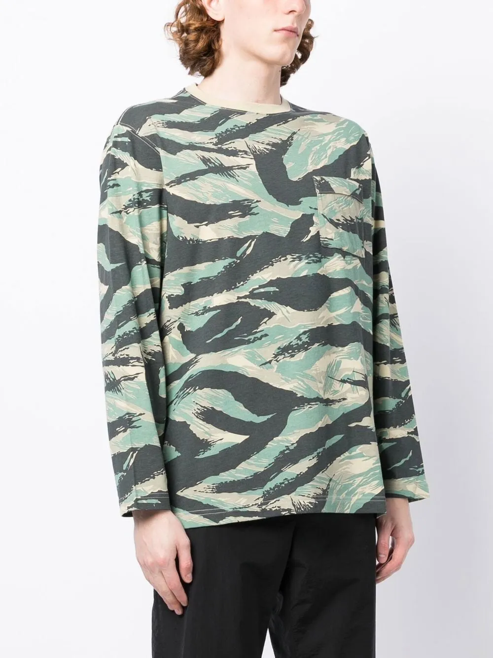 Adstract-Print Long-Sleeve T-Shirt