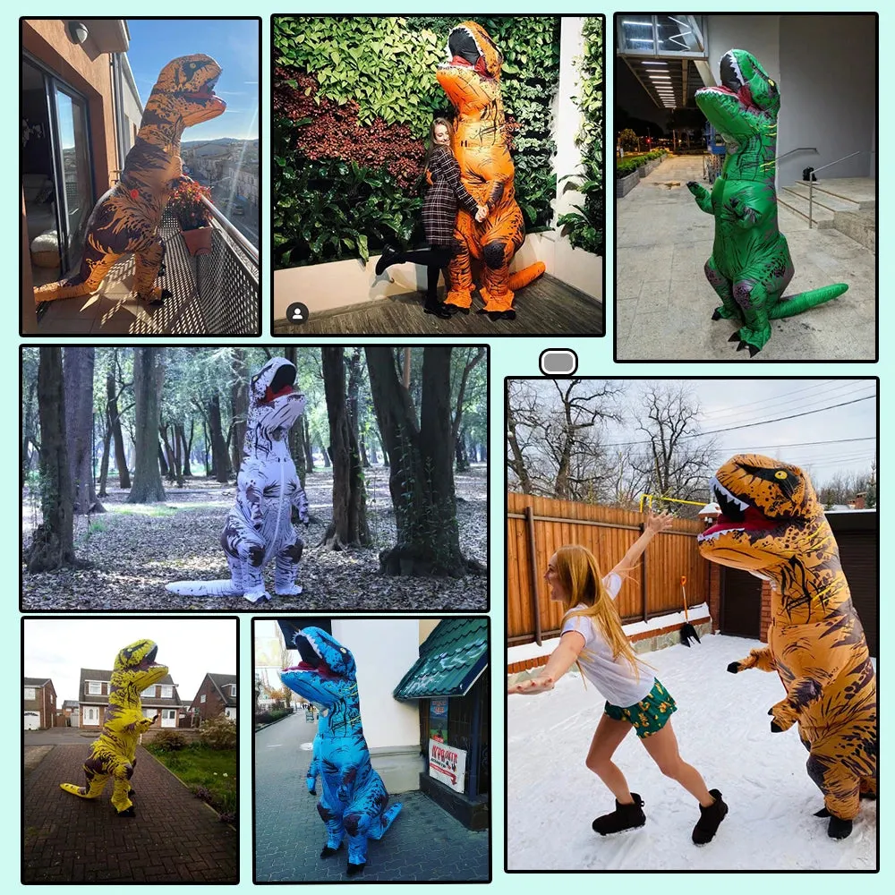 Adult Kid Boy Inflatable Dinosaur Costume Set