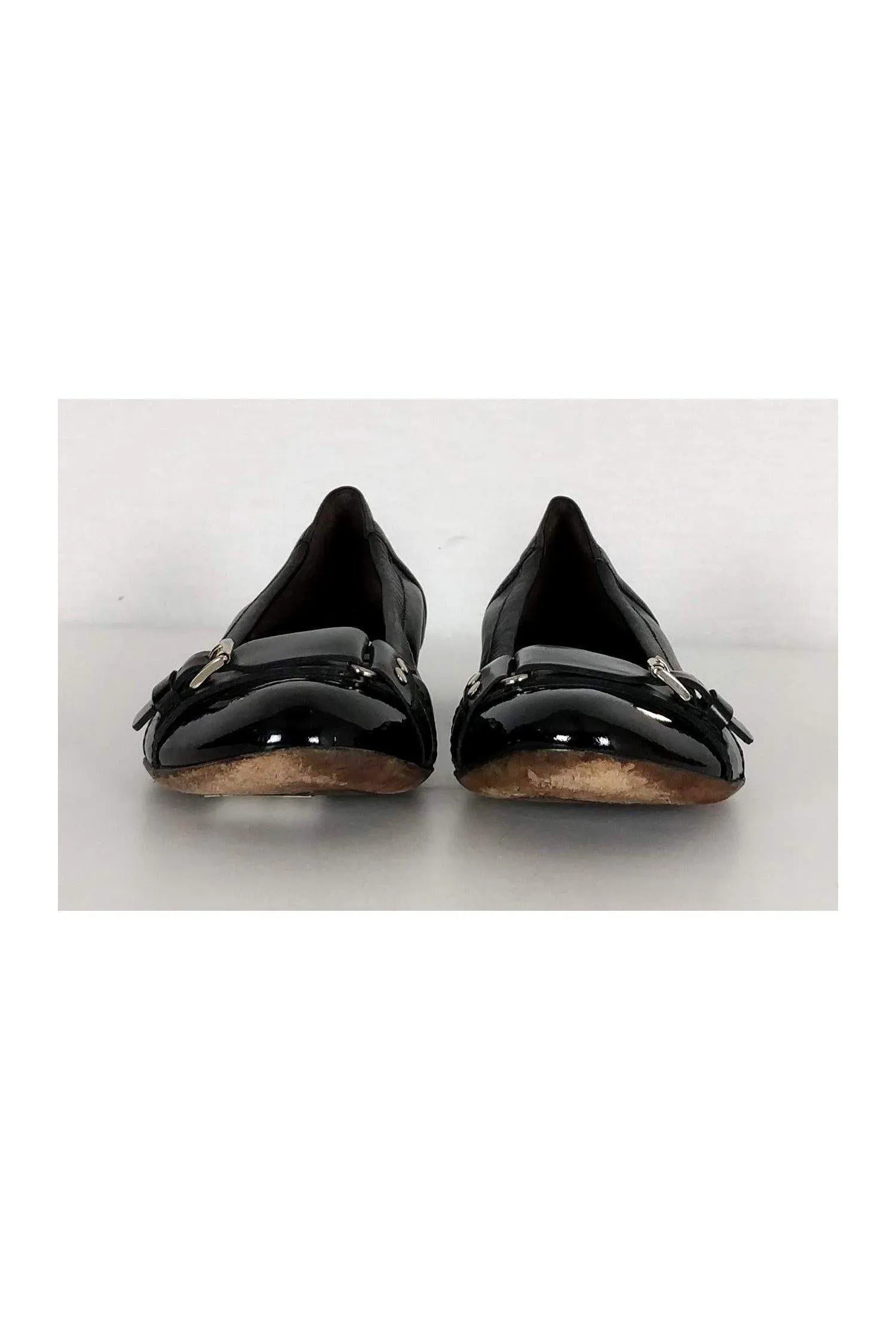 AGL - Black Leather Cap Toe Flats Sz 8.5