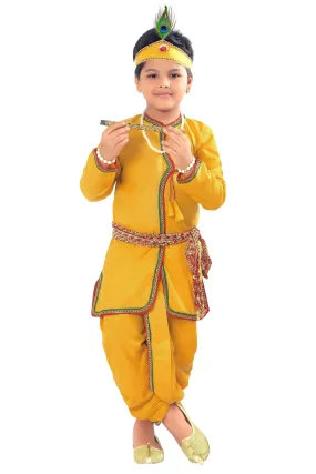 ahhaaaa Kids Ethnic Yellow Krishna Dress For Boys