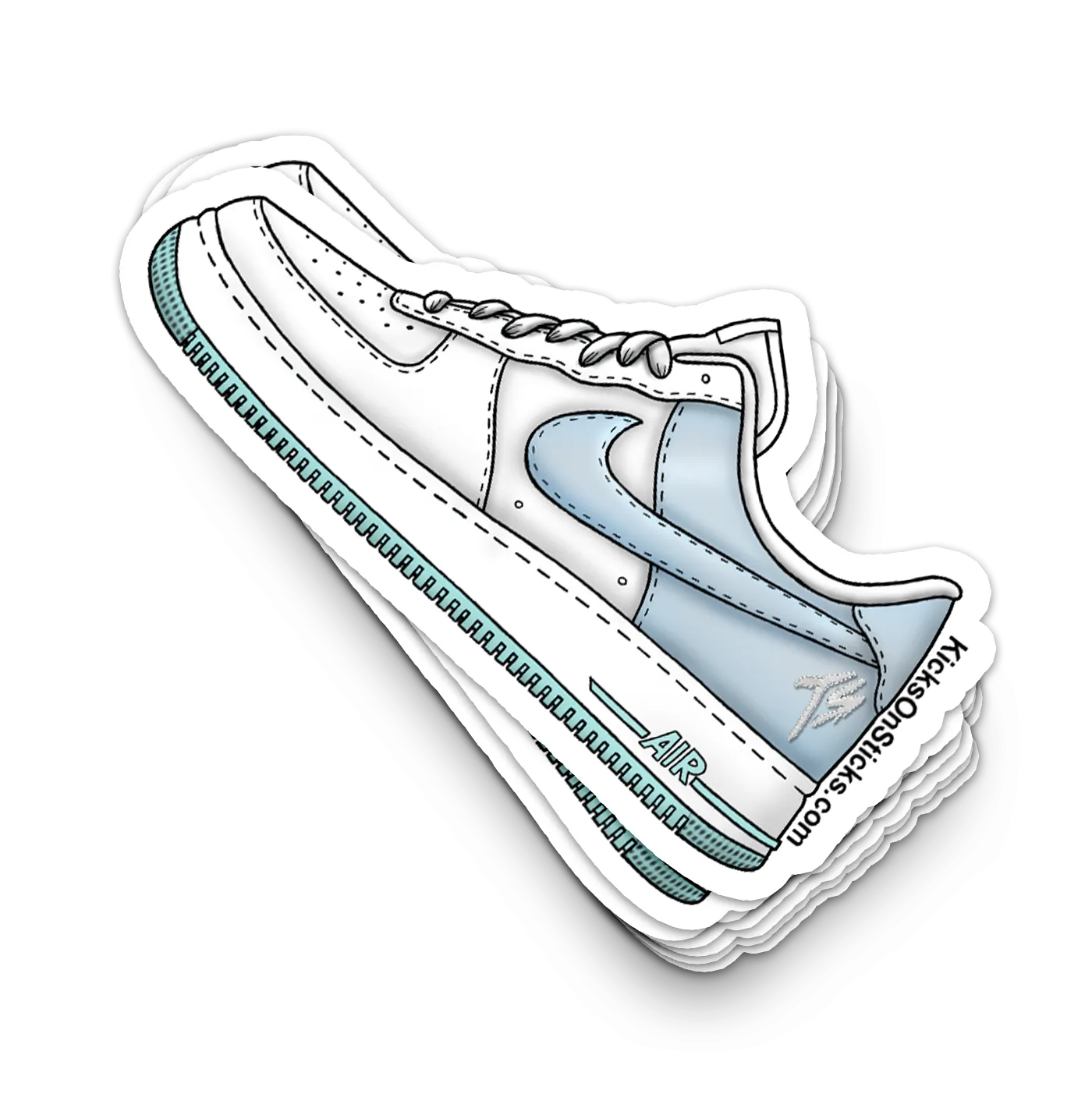 Air Force 1 Low "TS White Tortoise" Sneaker Sticker