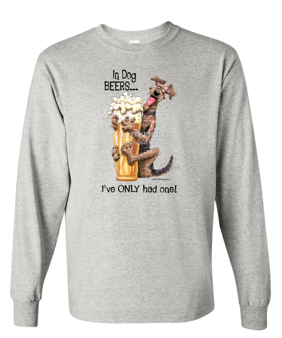 Airedale Terrier - Dog Beers - Long Sleeve T-Shirt