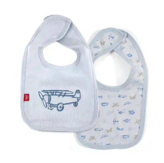 AIRPLANES ORGANIC Cotton Reversible Bib