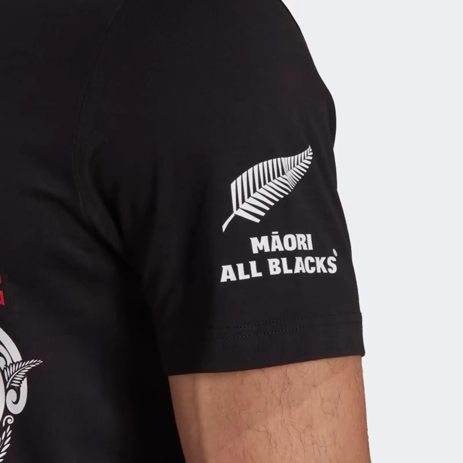 All Blacks Men's Maori Rugby Union Graphic T-Shirt by adidas