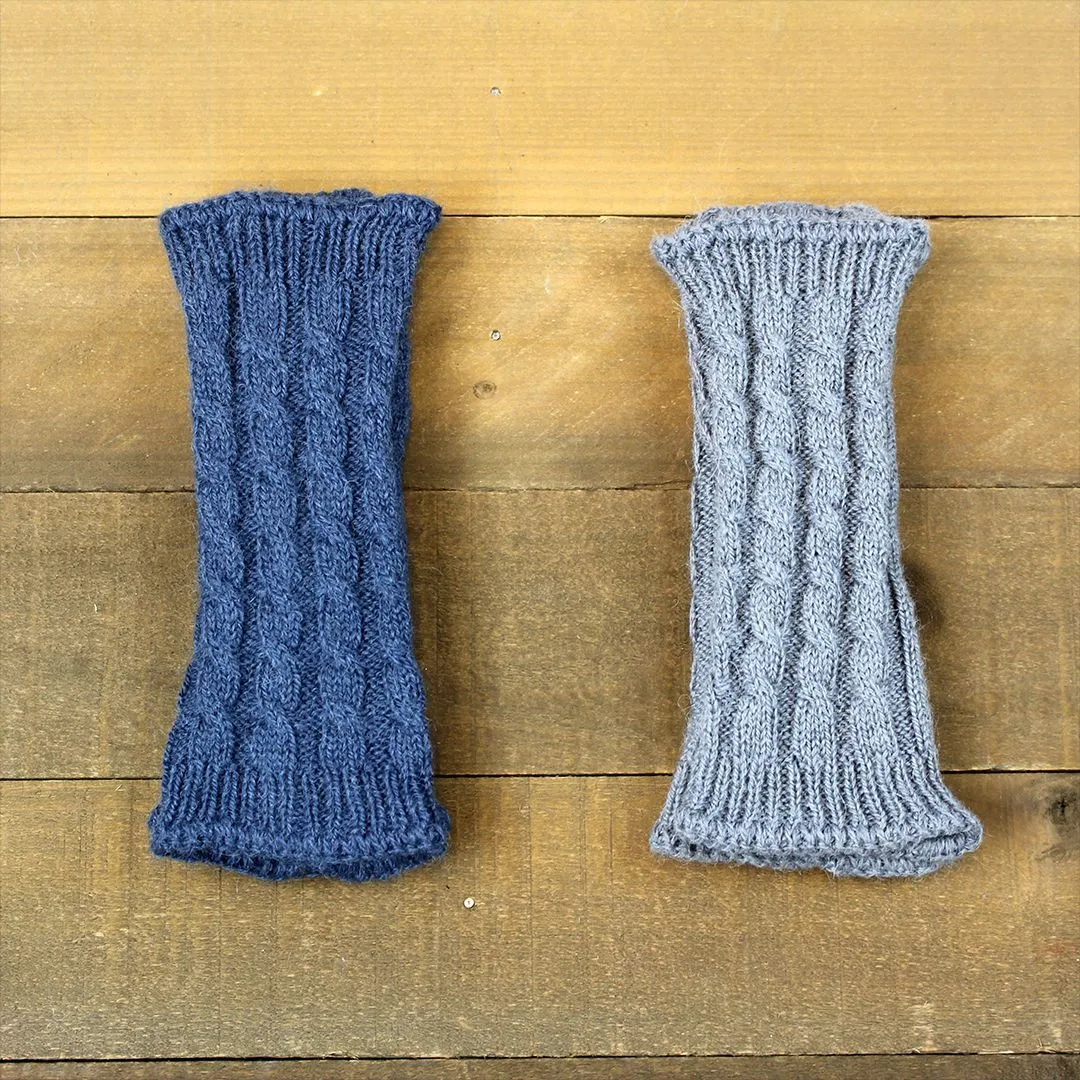 Alpaca Wrist Warmers Cabled