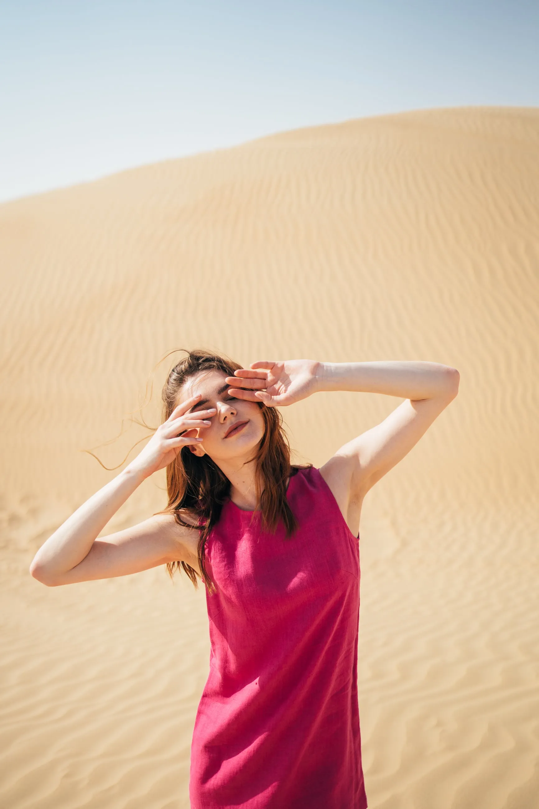 Amal Straight Linen Dress