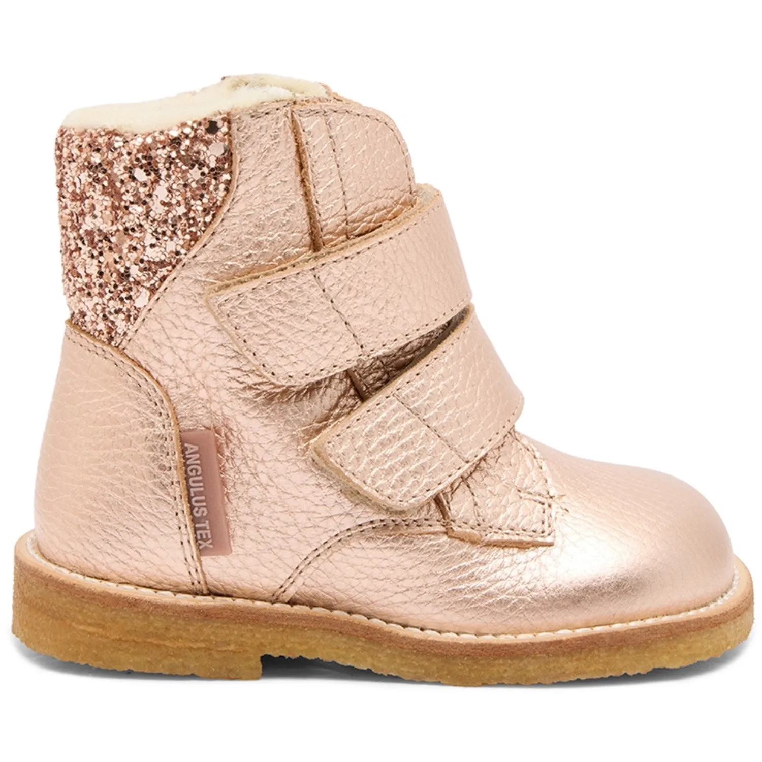 Angulus Copper/Maple Glitter Tex-Boot Med Glitter Og Velcro Closure