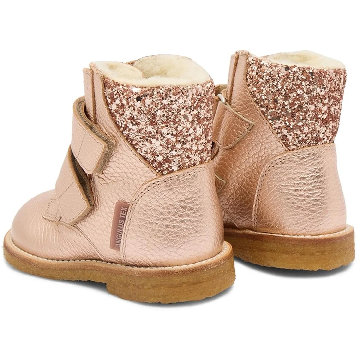 Angulus Copper/Maple Glitter Tex-Boot Med Glitter Og Velcro Closure