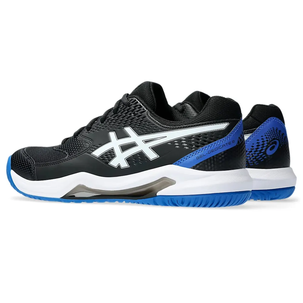 ASICS Men's Gel-Dedicate 8 Tennis Shoe (Black/Tuna Blue)