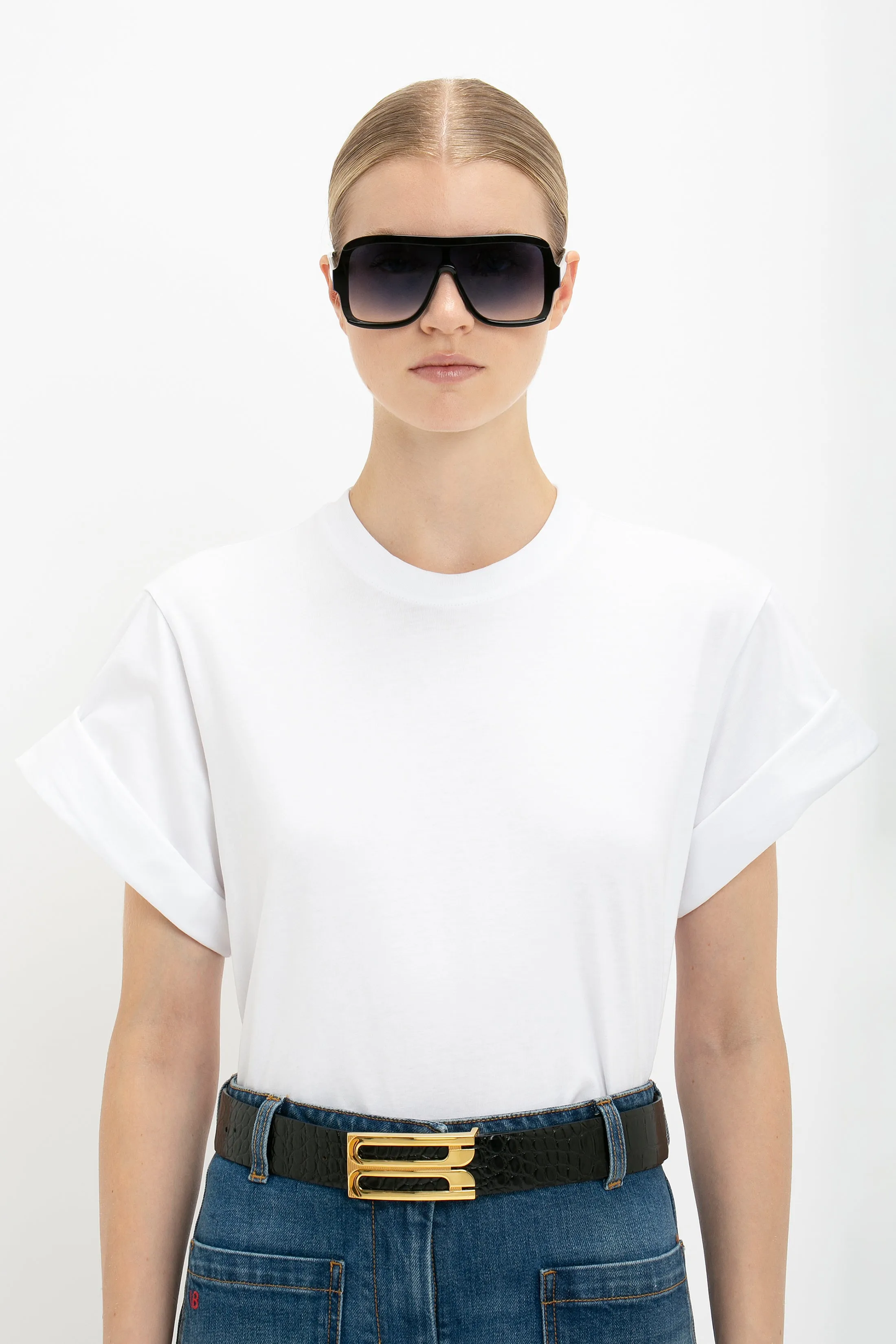 Asymmetric Relaxed Fit T-Shirt In White