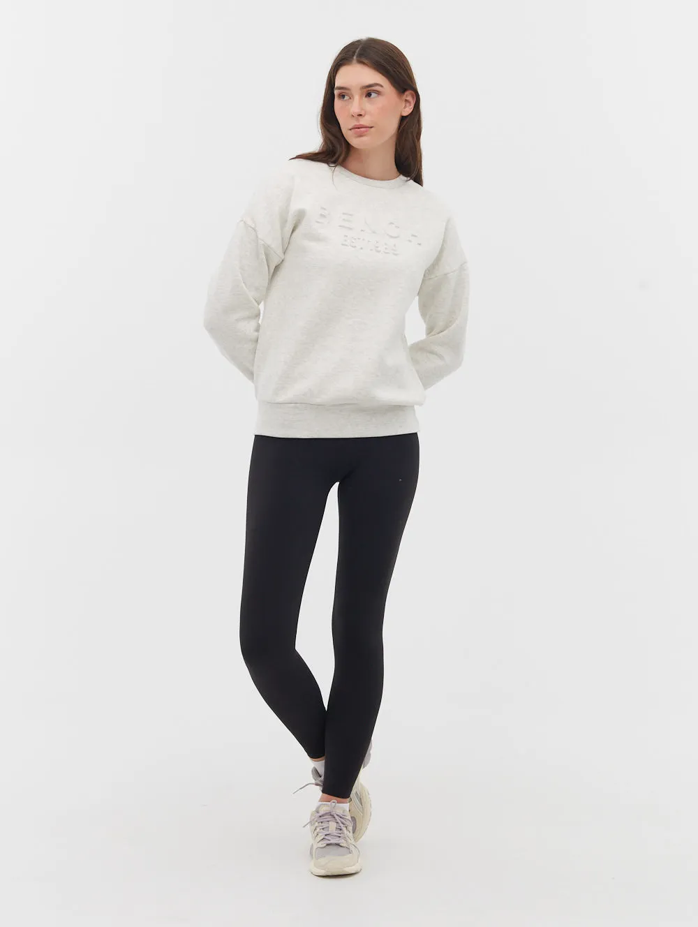 Avyanna Deboss Logo Crew Neck Sweatshirt